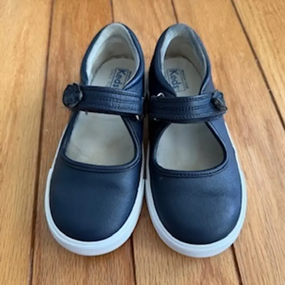 Keds Kids Ella Leather Mary Jane Sneakers - Navy Blue - US Size 11.5M